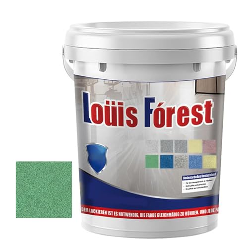 Louis Forest Epoxy Floor Paint, High-Gloss Marble Effect Epoxy Floor Coating (Green-A,1pcs)