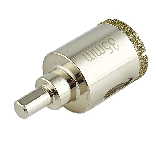 1 3/8 Inch (35Mm) Diamond Hole Saw With Pilot Bit, Daduori 1.375 Tile Hole Saw With Center Drill Bit For Marble, Granite, Ceramics,Porcelain, Glass, 1-1/2" Depth Of Cut For Thick Countertops #TOP1