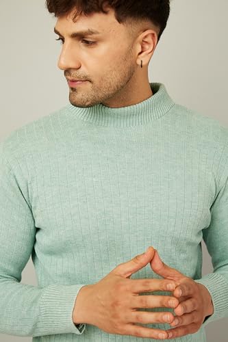 Image of Kvetoo Men High Neck Full Sleeve Winter Woolen Sweater