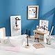 Puppenhaus Zubehör,Puppenhaus Möbel Badezimmer Möbel Badezimmer Miniatur Puppenhaus Dollhouse Furniture Puppenhaus Holz Miniatur Möbel Puppenstubenmöbel Puppen Zubehör Spielzeug