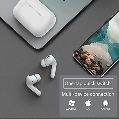 Wireless Headphones, Wireless Bluetooth 5.3 Earbuds 3D HiFi Stereo Headphones Noise Cancellation in-Ear Built-in Mic with Charging Case, IPX8 Waterproof Earphones for iphone/Android/Samsung/IOS