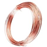 Blanker massiver Kupferdraht, 0,7 mm/0,8 mm/0,9 mm/1 mm Durchmesser, 5 m Länge for die Herstellung von Schmuck, elektrische und industrielle Verwendung, 1 Stück(0.8mm)