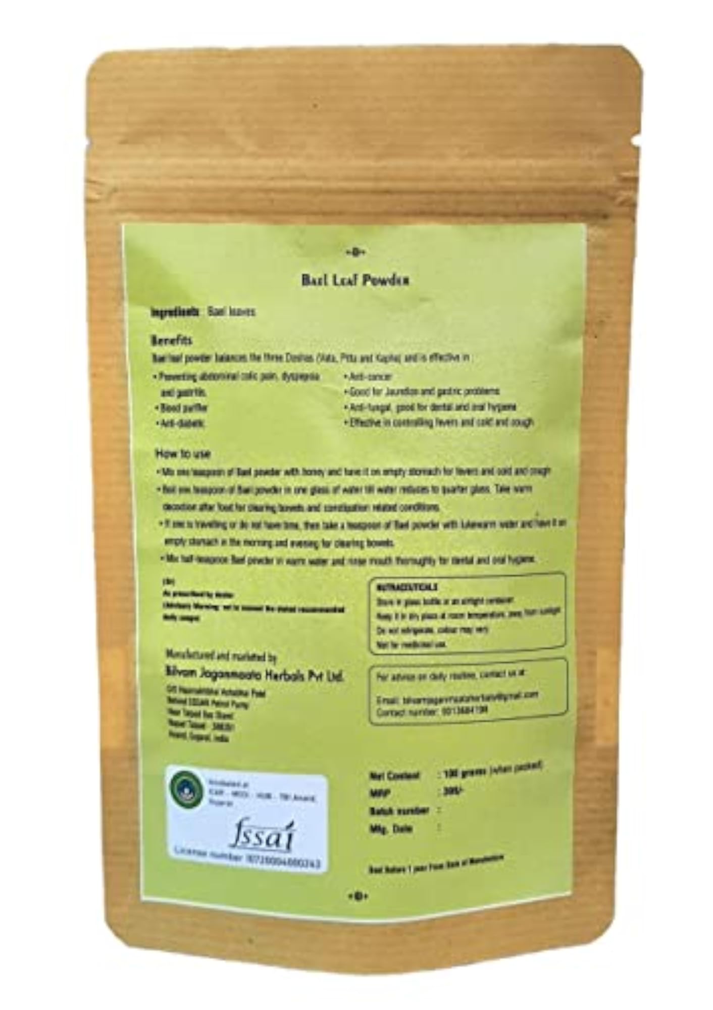 PNC Bael Leave Powder, Herbal Supplement