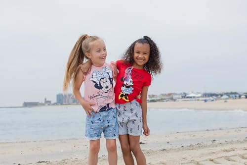 Disney G0E9470MI Minnie Mouse Little Girls Graphic T-Shirt And Shorts Outfit Set Red/Light Blue 7-8 thumb #6