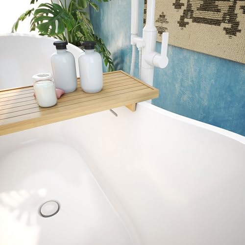 Image of DreamLine Nile 59 inch L x 28 inch H Acrylic Freestanding Bathtub with White Finish