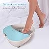 HoMedics Luxury Foot Spa, Pediluvio Massaggiatore Piedi con Idromassaggio, Funzione Mantenimento Acqua Calda, Testine Massaggianti, Pietra Pomice e Rulli Massaggianti Inclusi, Taglia Max: 47