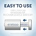 Eneloop Panasonic K-KJS1MCA2BA D Size Battery Adapters AA 2100 Cycle Ni- MH Pre-Charged Rechargeable Batteries, 2 