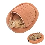 Balance 2 in 1 Cat Bed Cave for Kittens and Small Dogs, Cat Tents for Indoor Cats, Covered Cat Beds with Removable Cushion, Calming Cat Nest, Cat Hideaway, Washable Cat House with Non-Slip Bottom