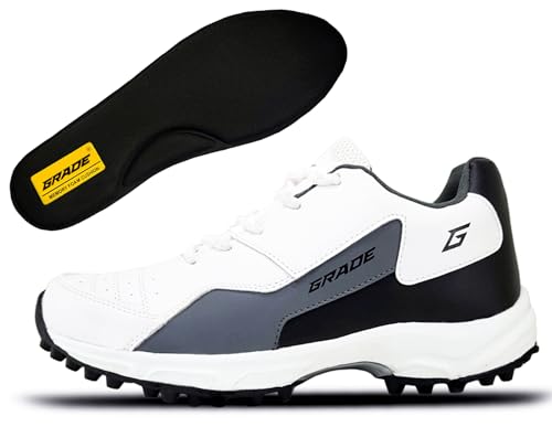 Image of Grade Pacer Cricket Shoes for Men with Memory Foam Comfort | Rubber Spike Cricket Shoes for Boys | Super Comfortable & Lightweight Cricket Shoes Men | Mens Cricket Shoes