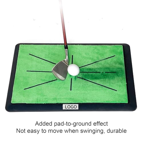 Tapis de putting de golf remplaçable avec plateau d'entraînement au swing stable