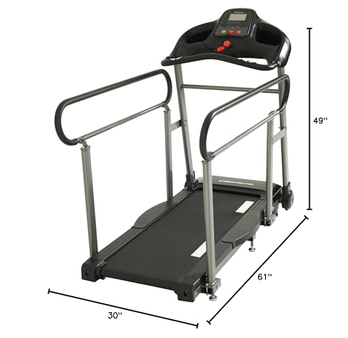 Image of Senior Fitness Treadmill, 400 lb Capacity, Safe Design with Full-Length Rails, Low Step-Up Height, 0.2-4 MPH Motorized Walking Treadmill for Elderly, Recovery & Home Exercise