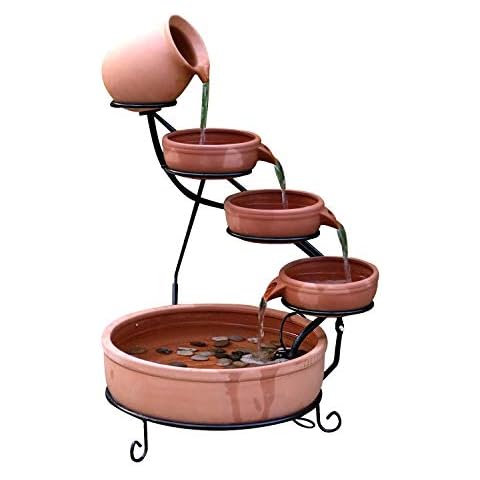 ASC Cascade Solar Water Fountain with Pump Cover