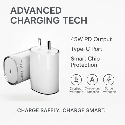 Image of Original 45W PD Charging Adapter Compatible with N0thing Phone 2a, 2, 1 & Others No-Thing Devices (83S000839)