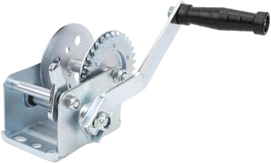 Metal Trailer Capstan Hand Cranking Winch Empty Bracket Accessory Compatible with Yacht Boat Trailer Winch 600LBS