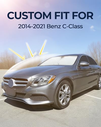 Image of for Mercedes-Benz C-Class 2014-2021 Car Window Shades, 8pcs Privacy Sun Shade Set for Front Windshield Side and Rear Windows, Full Window Covers Keeps Vehicle Cool for Camping Napping