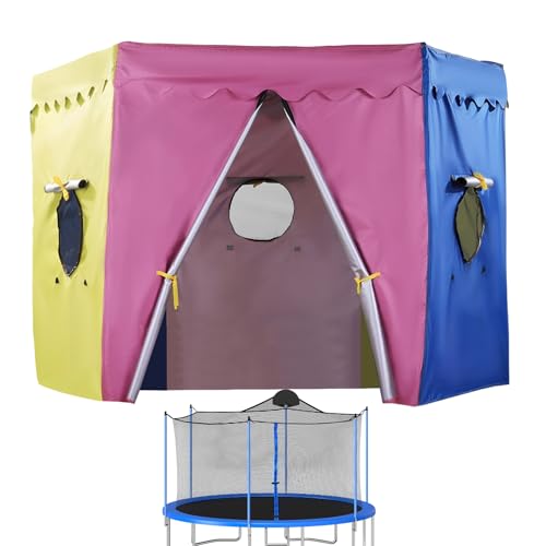 Cubierta para cama elástica que soluciona el exceso de sol y lluvia en fiestas de exterior
