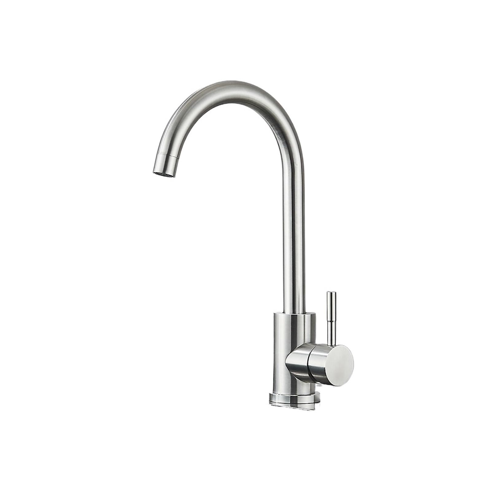 Grifo de cocina de acero inoxidable mezclador con acabado níquel cepillado