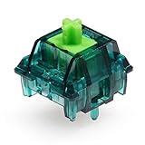 KPREPUBLIC Candy Green Jade Switch RGB SMD Linear 55g 62g Switches for Mechanical Keyboard mx stem 5pin Gold Plated Long Spring (X90 PCS, Green Jade 62g Switch)