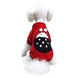 Suéter de perro rojo / rosa con patrón de escarabajo, moderno y atractivo, ideal para Navidad y fiesta de Halloween y juego de disfraces.
