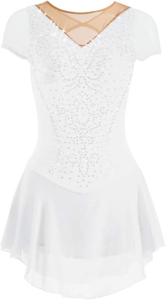 Ice Competition Skating Clothing for Girls Women's Figure Skating Dress Handmade Training Dresses Stretch