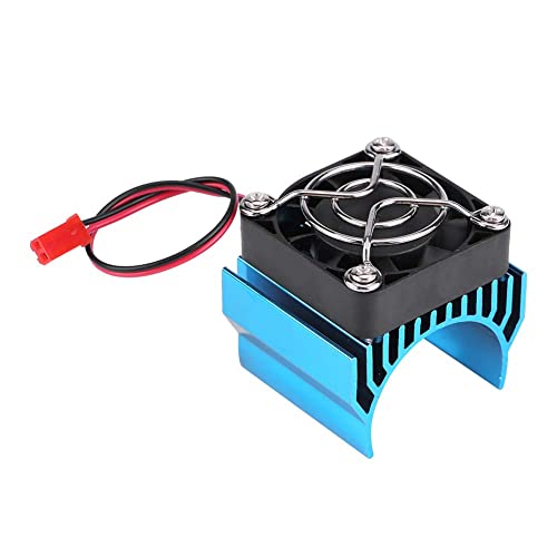 Image of 1/10 RC Aluminum Alloy Heat Sink With Cooling Fan for 540 / 550 / 3650 Motor RC Car (Blue)