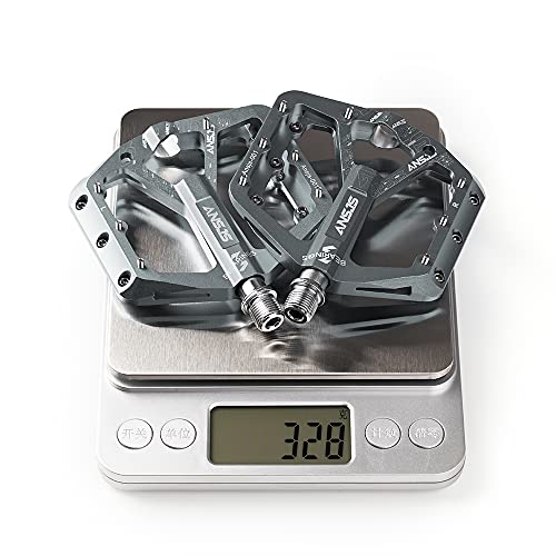 Ansjs Mountain Bike Pedals Mtb Pedals Bicycle Flat Pedals Aluminum 9/16" Sealed Bearing Lightweight Platform For Road Mountain Bmx Mtb Bike (Titanium) #TOP4