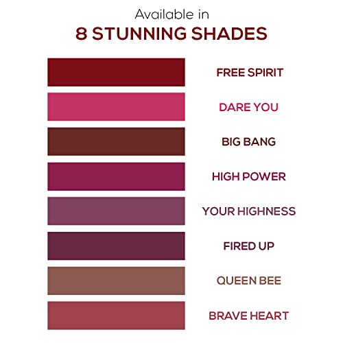 Image of RENEE Stunner Matte Lipstick - Free Spirit 4gm - Intense Color Pay Off, Full Coverage Long Lasting Weightless Velvety Formula With One Swipe Application - Enriched With Vitamin E & Hyaluronic Acid