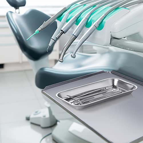 Getton 6 Pack Small Surgical Tray, 201 Stainless Steel Tray With Seamless Trays And Moderate Edge Height For Lab Dental Tattoo Piercing Instruments Organizer #TOP3