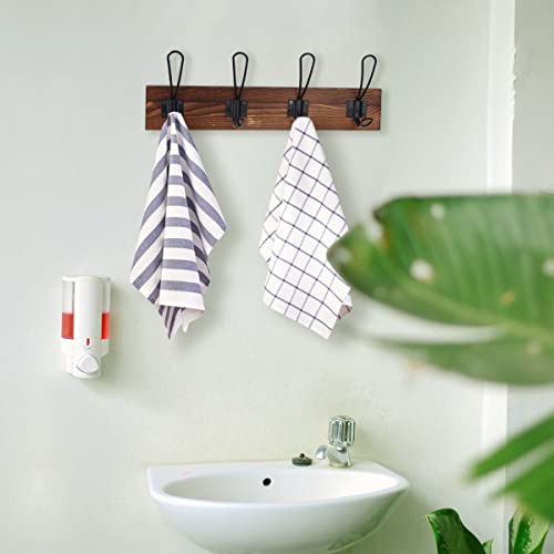 Pozean Hat Rack Wall Mount Coat Rack Wall Mount 2 Pack With 8 Heavy Duty Wall Hooks, Towel Rack Coat Hooks For Hanging Coats, Hats, Keys, Jackets, Bags, Scarf #TOP3