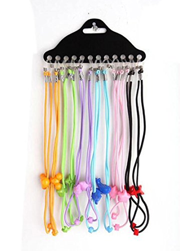 Colorful 12pcs Nylon Cord Elastic Adjustable Safety Kids Eyeglass Rope Chains Holder Eyewear Cord Neck Strap