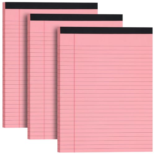 Blocs de notas para la escuela y oficina Thboxes 3 paquetes de blocs legales de 8.5x11 pulgadas