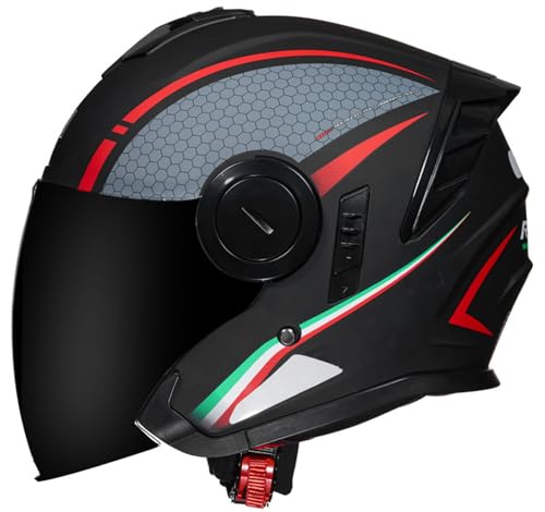Casco jet moto evita calor y deslumbramientos gracias a doble visera retro