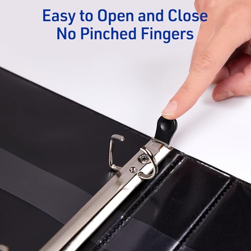 avery heavy-duty view 3 ring binder 134 one touch ezd rings 275-sheet capacity 14 inch wide spine great for home school supplies office or organization needs 1 white binder 79199