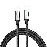 LENTION USB C Charging Cable 3.3ft 100W Type C Charge 10Gbps Fast Data Transfer 4K/60Hz Video Braided Cord Compatible iPhone 15/15 Pro/15 Pro Max, New MacBook Pro/Air, New iPad Pro, More(Silver)
