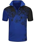 Ein erfrischendes poloshirt herren: Herren Sport Shirt bestehen aus 90 % Polyester und 10 % Spandex. Der Stoff nimmt Schweiß auf und verdunstet schnell, dass Sie trocken bleiben. Vermeiden Sie effektiv das klebrige Gefühl, das durch Schwitzen im Sommer verursacht wird.
