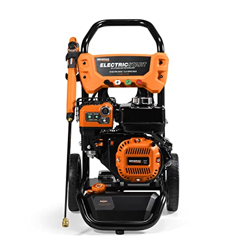 Generac 8895 3100 Psi 2.5 Gpm Gas-Powered Electric Start Residential Pressure Washer - Complete Kit For Versatile Cleaning - Convenient Electric Start - Reliable Performance - 50-State/Carb Compliant #TOP4