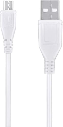 Miniatura 3 de PK Power - Cable de carga micro USB blanco de 3.3 pies para Edifier M21 M23 Bluetooth compacto portátil reproductor MP3 sonido envolvente altavoz