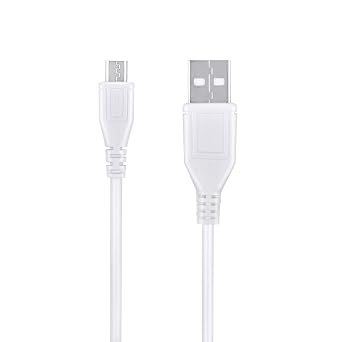 3.3ft White Micro USB to USB Cable Compatible with Incredicharge I-10 / Clearmax/EC TECH/EZOPower/ROMOSS / / Sendy/SPE Mini Elivebuy External Battery Pack Data Sync Charging Cord