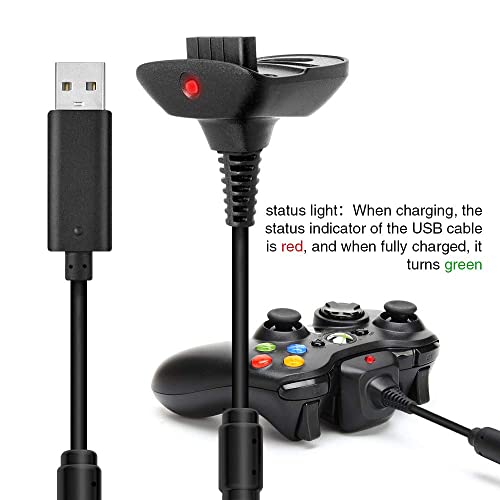 image for TUYAREN 2Pack Charging Cable for Xbox 360 with Cable Ties, 6Ft Magneti