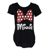 Disney Minnie Red Sparkle Polka Dot Bow T-Shirt for Moms (Women's, Small)