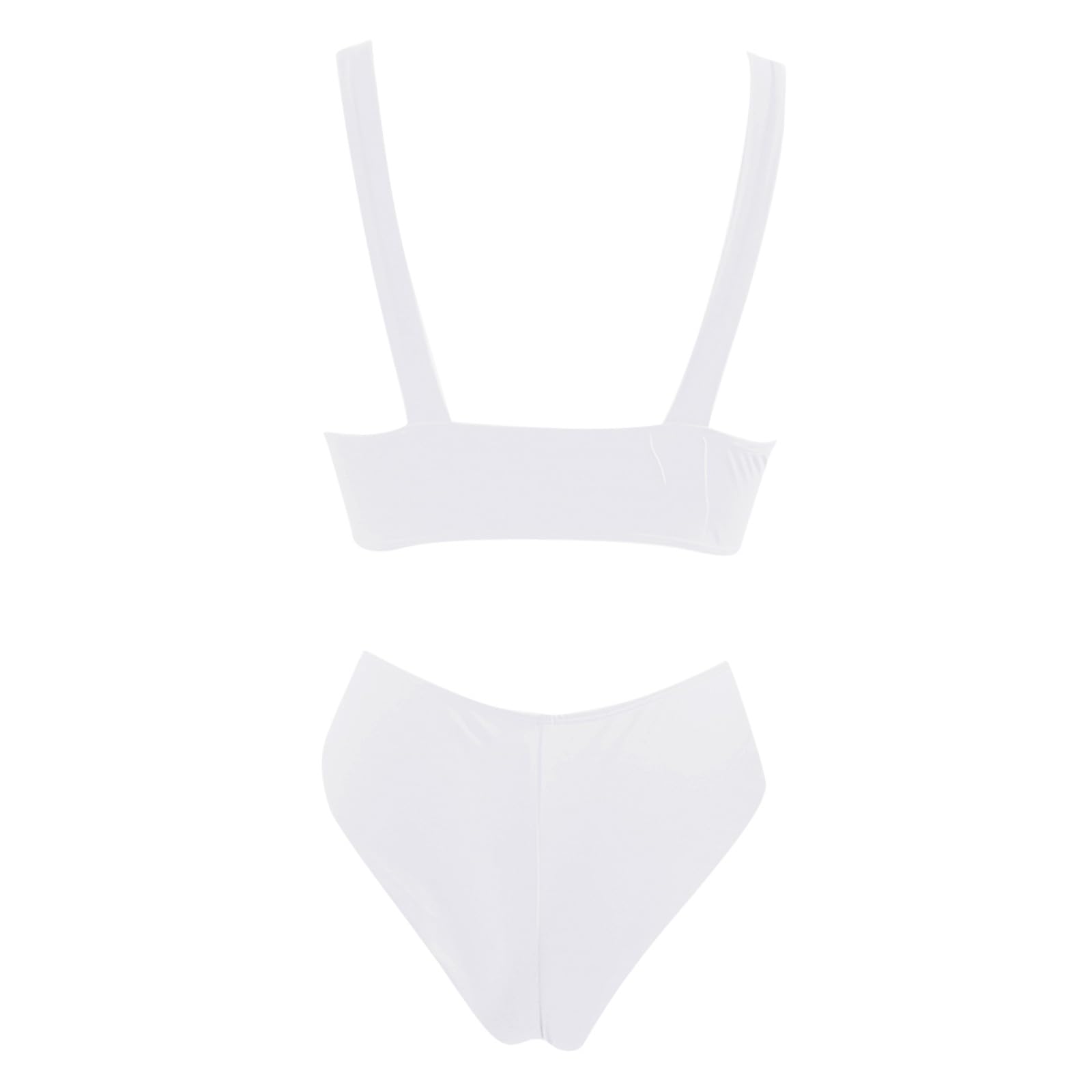 Damen Zweiteiliger Badeanzug Wellenmuster String Triangel Bikini Damen Set Große Größe 46-48 mit Bügel Badeanzug Badeanzüge Badebekleidung One Piece Badeanzüge für Große