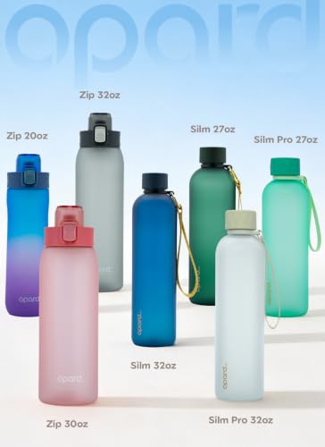 Image of Opard Zip 32oz Plastic Water Bottle Dishwasher Safe, Leakproof Flip-Top Lid, BPA Free Tritan, Wide Mouth Reusable Sports Water Bottle for Gym Hiking Commuting Outdoor Travel and School