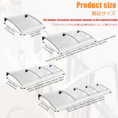 Toldo para exteriores de puertas y ventanas contra el viento 3