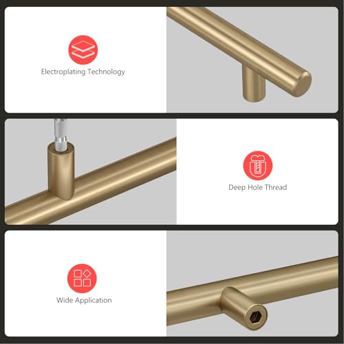 Image of homdiy 25Pack Single Hole Knobs Cabinet Handles Champagne Bronze Kitchen Cabinet Pulls Drawer Pulls for Dresser Drawers