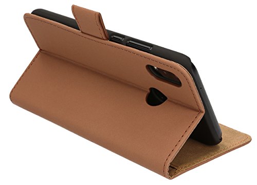mumbi Book-Style Case Compatible with Huawei P20 Lite Mobile Phone Case Wallet, Brown - Image 3