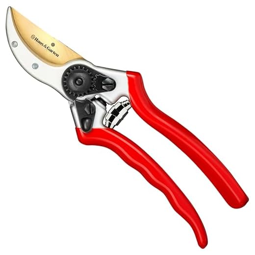 Haus & Garten ClassicPRO 8.5" Professional Premium Titanium Bypass Pruning Shears - Use As Pruners, Garden Shears, Heavy Duty Handheld Pruning Shears For Gardening, Clippers, Pruner Scissor Tool