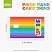 3 x Pride Original Design Credit Card Sticker to use as Credit Card Skin - Debit Card Sticker for use as Debit Card Skin - Card Stickers for Debit Cards - Debit Card Cover
