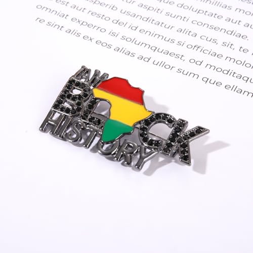 Image of African Brooches for Women Juneteenth Brooch Pins Enamel Black History Africa Map Brooches Black Queen Power Fist Lapel Pins Black History Month Juneteenth African Jewelry Accessories Outfits Party Favors Gifts