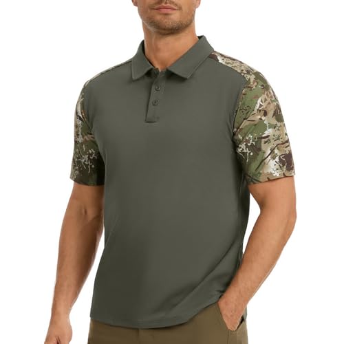 Men's Tactical Polo Shirts Short Sleeve Athletic Golf Outdoor Lightweight Performance Sports Shirt miniatura 1