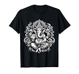 Ganesh Symbol Yoga Hindu Elephant God Ganesha Puja T-Shirt